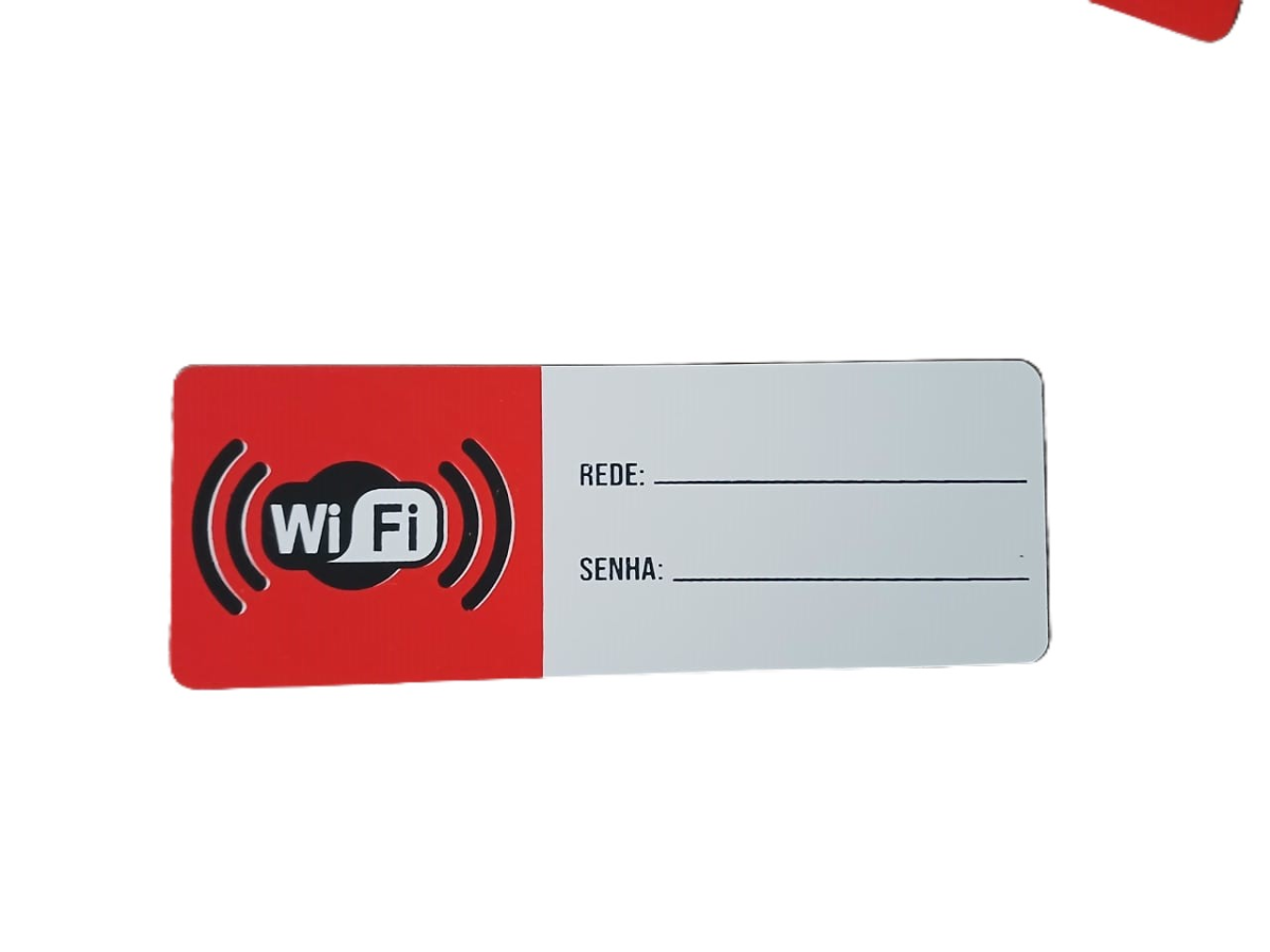 Plaquinha 19x7cm Wifi