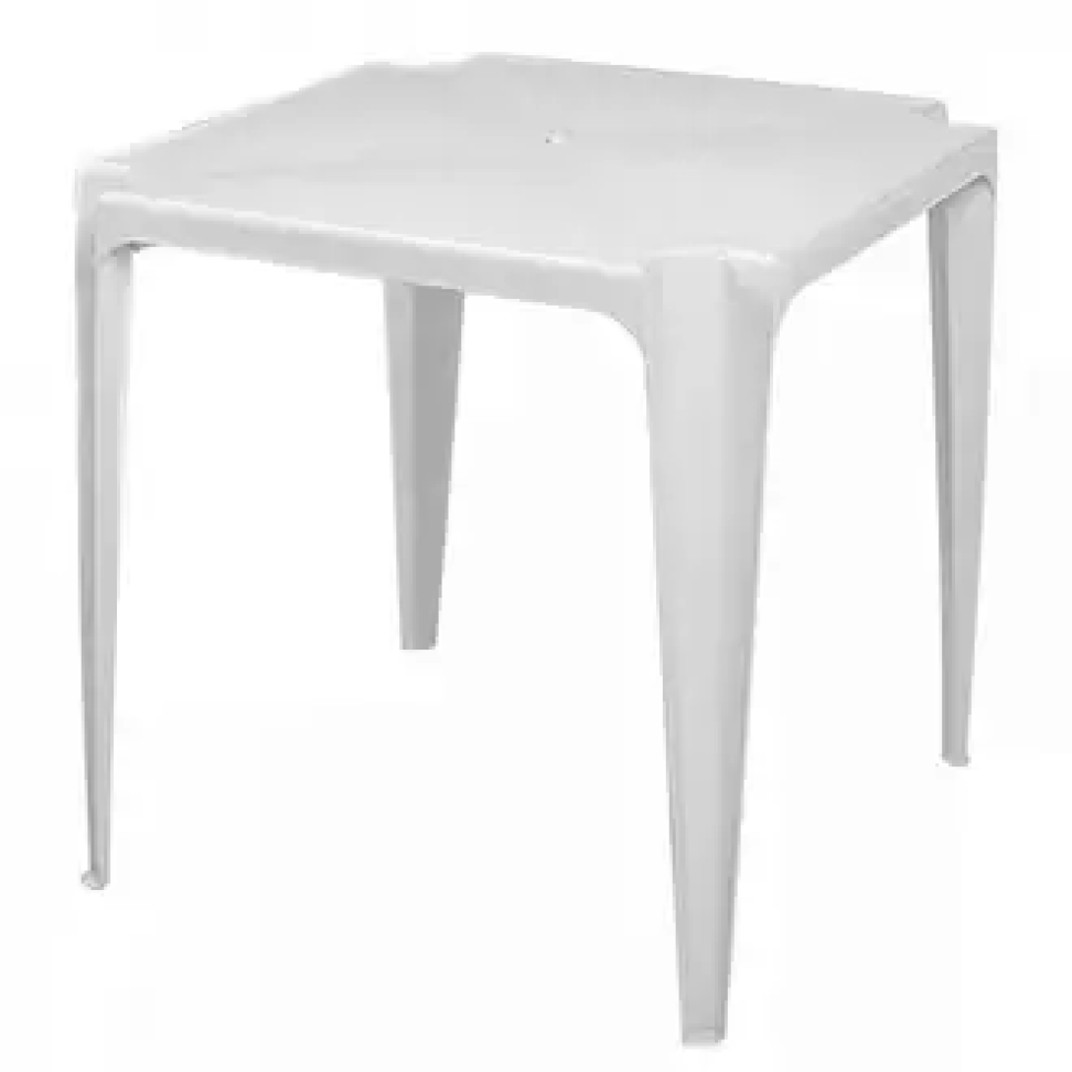 Mesa Plástica Mor Quadrada Branca 70 x 70cm