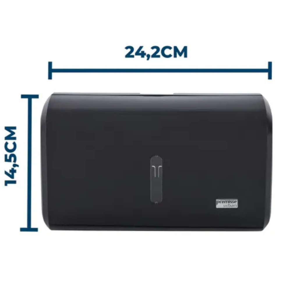 Dispenser de Papel Toalha Compacto Urban Cor Preto