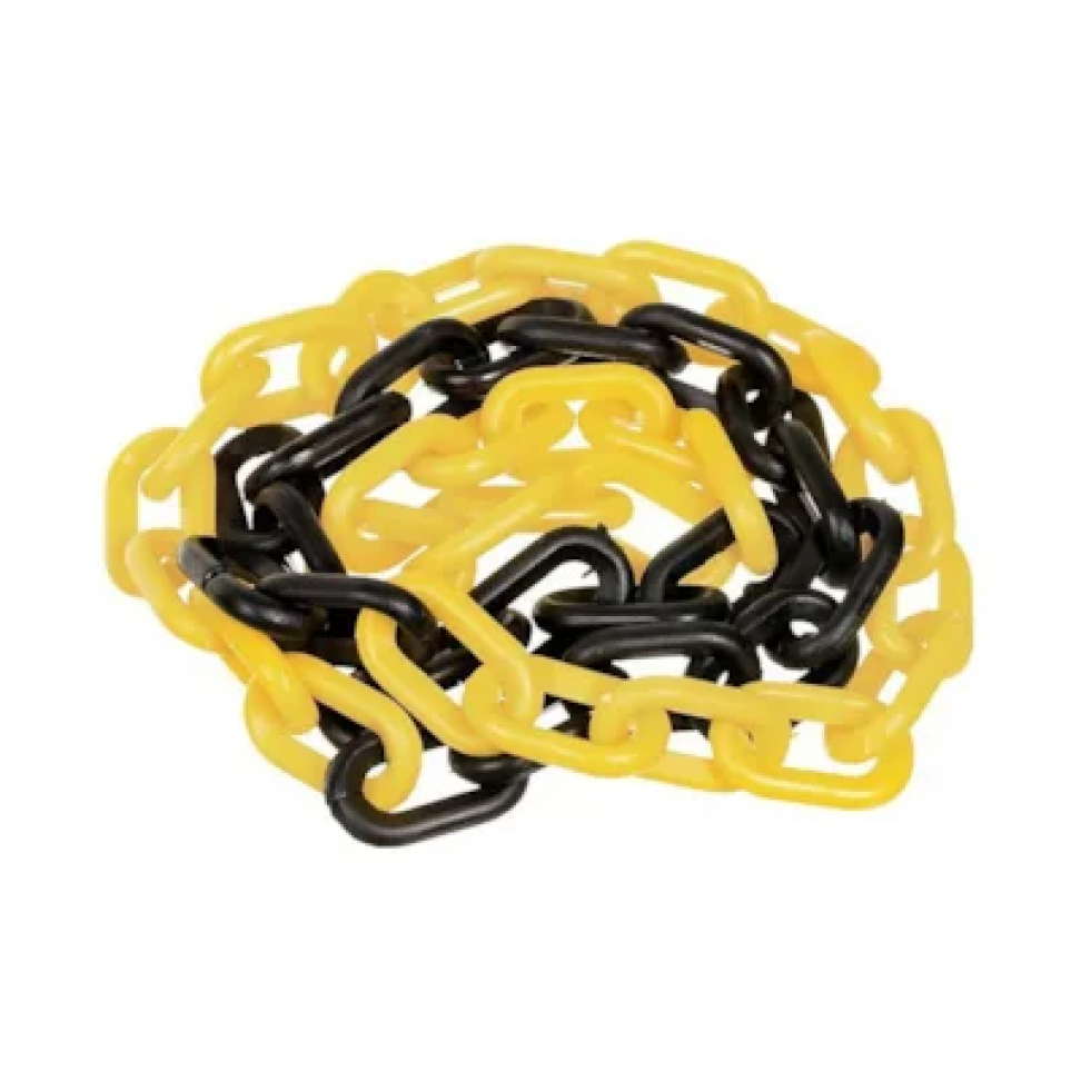 Corrente Plástica Pastcor Preta e Amarela 6mm 5m