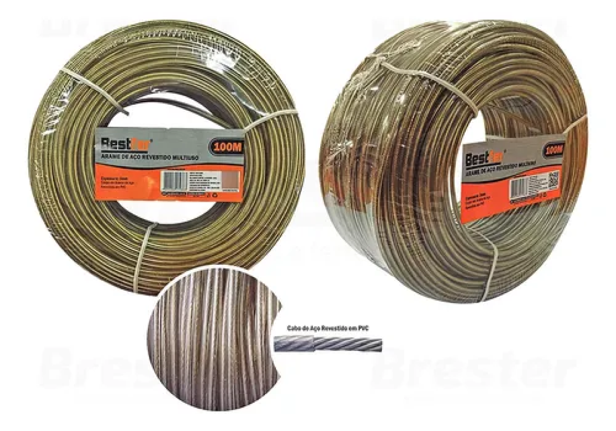 Varal de Roupa em Aço Revestido Pvc Bestfer Cor Marrom