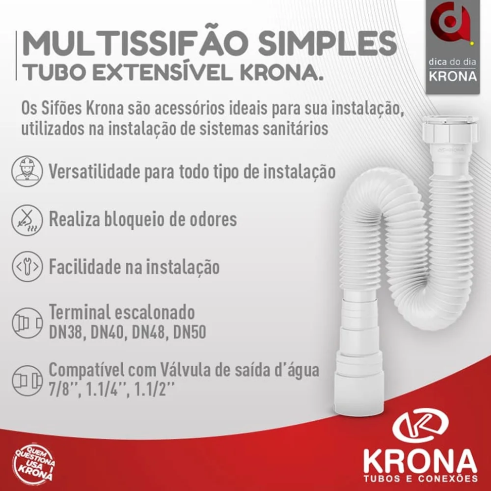Sifão Sanfonado Krona 730 mm - #3