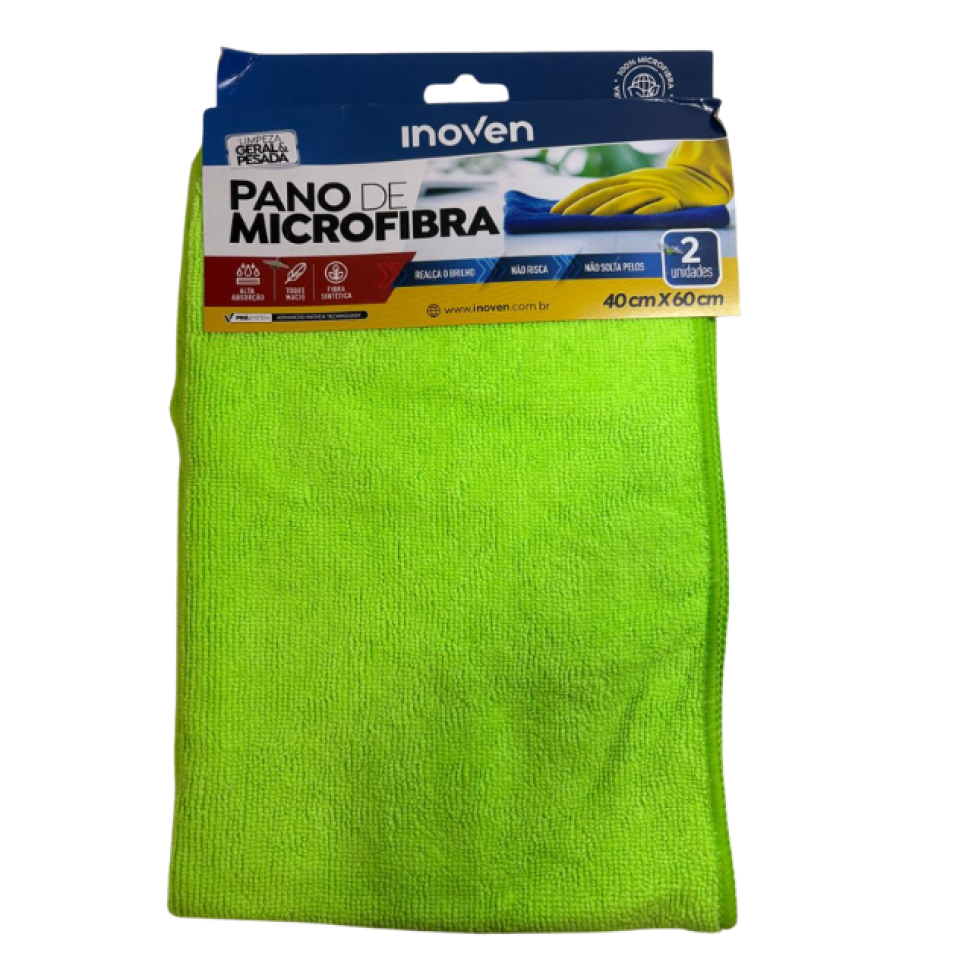 kit Pano de Limpeza Inoven Microfibra 40 x 60 cm C02