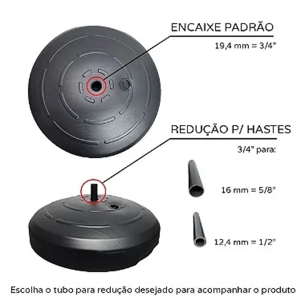 Base Para Wind Banner Porta Bandeira D42 cm
