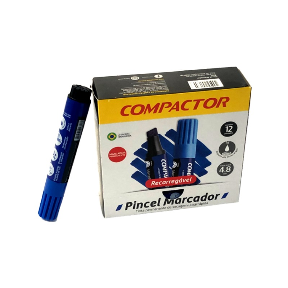 Marcador Permanente Compactor Azul