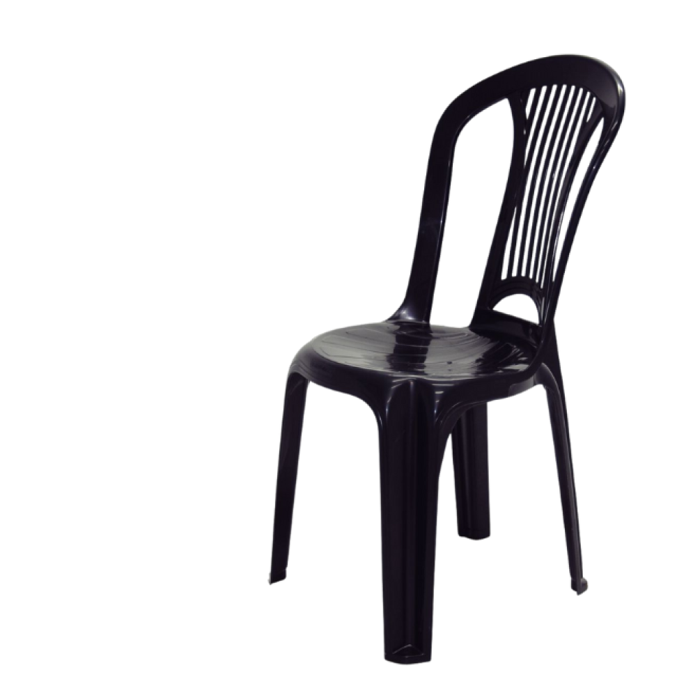 Cadeira Plástica Bistrô Tramontina Atlântida Preto