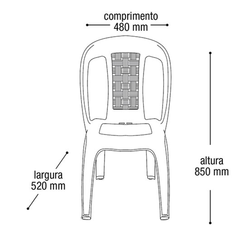 Cadeira Plástica Bistrô Arqplast Branco