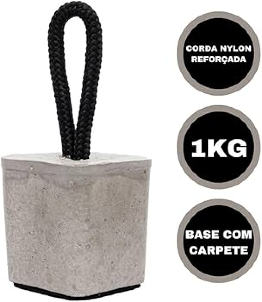 Aparador de Peso Concreto Quadrado com Nylon 1 Kg