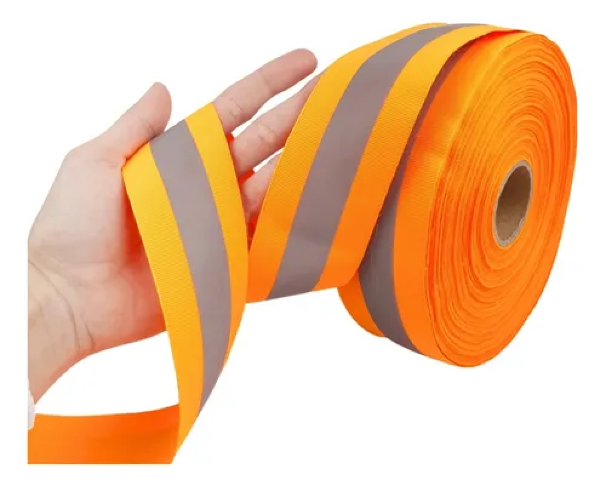 Faixa Refletiva Uniforme 5cm Fluorescente Laranja (metro)