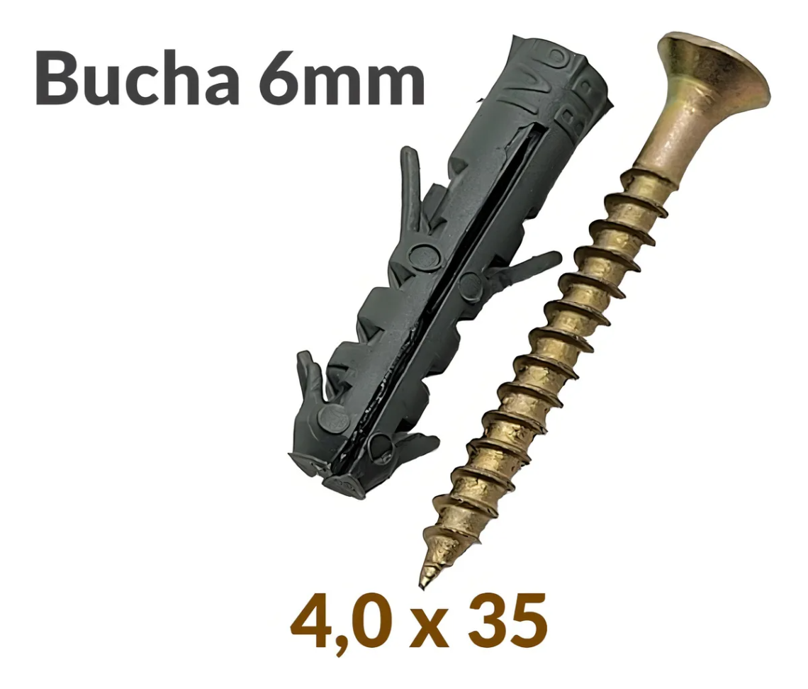 Parafuso Philips 4 x 35 mm com Bucha 6mm
