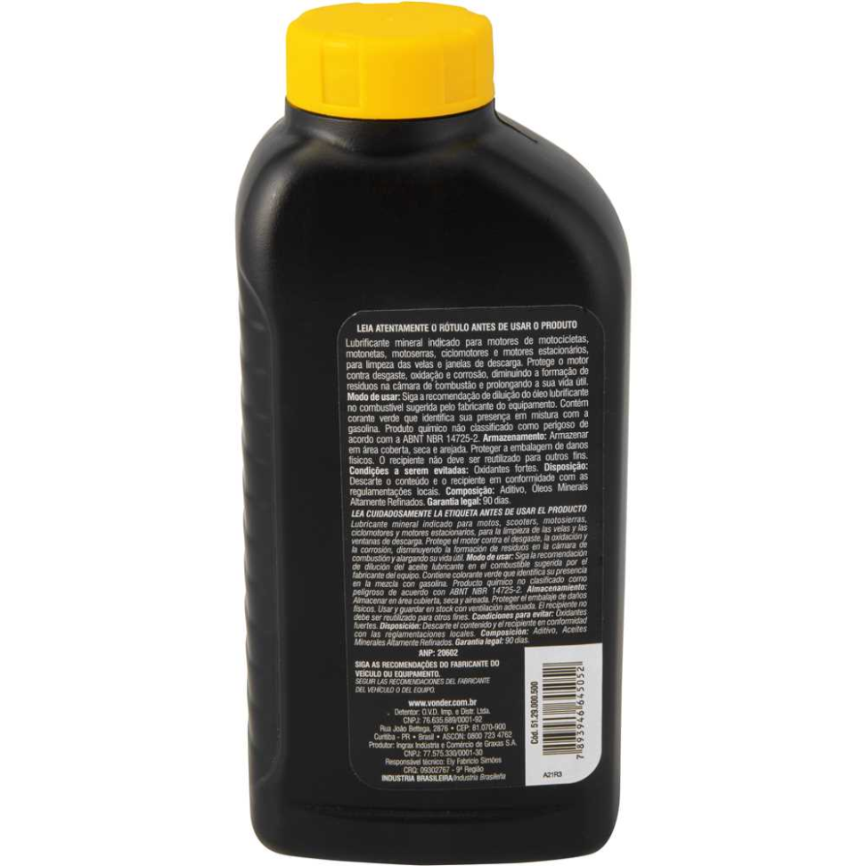 Óleo de Motor Vonder 2 Tempos 500ml