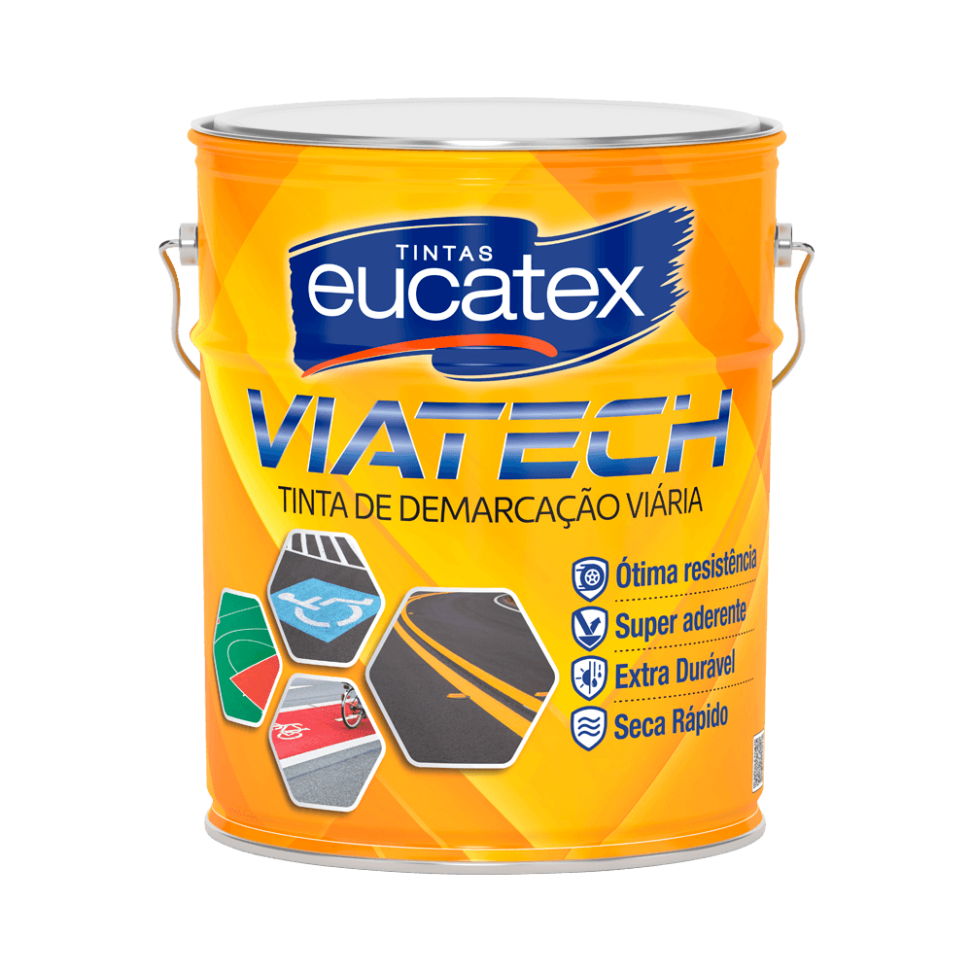 Tinta de Demarcação Emborrachada Eucatex 3,6L Amarelo