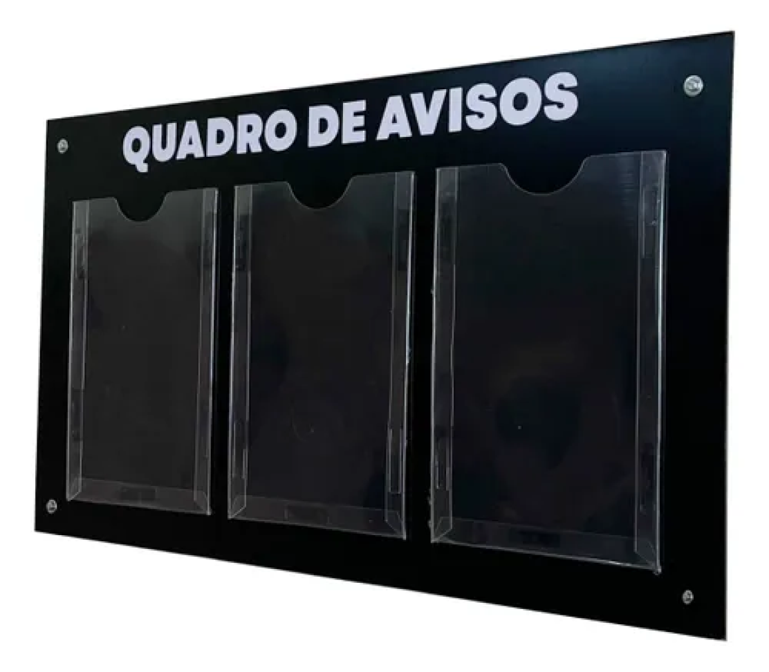 Quadro de Aviso ACM 03 Displays Acrílicos A4 CProlongadores