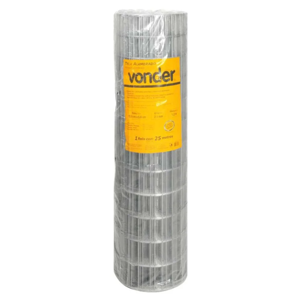 Tela Alambrado Vonder M10 x 5cm fio 1,9mm Alt 1,8m
