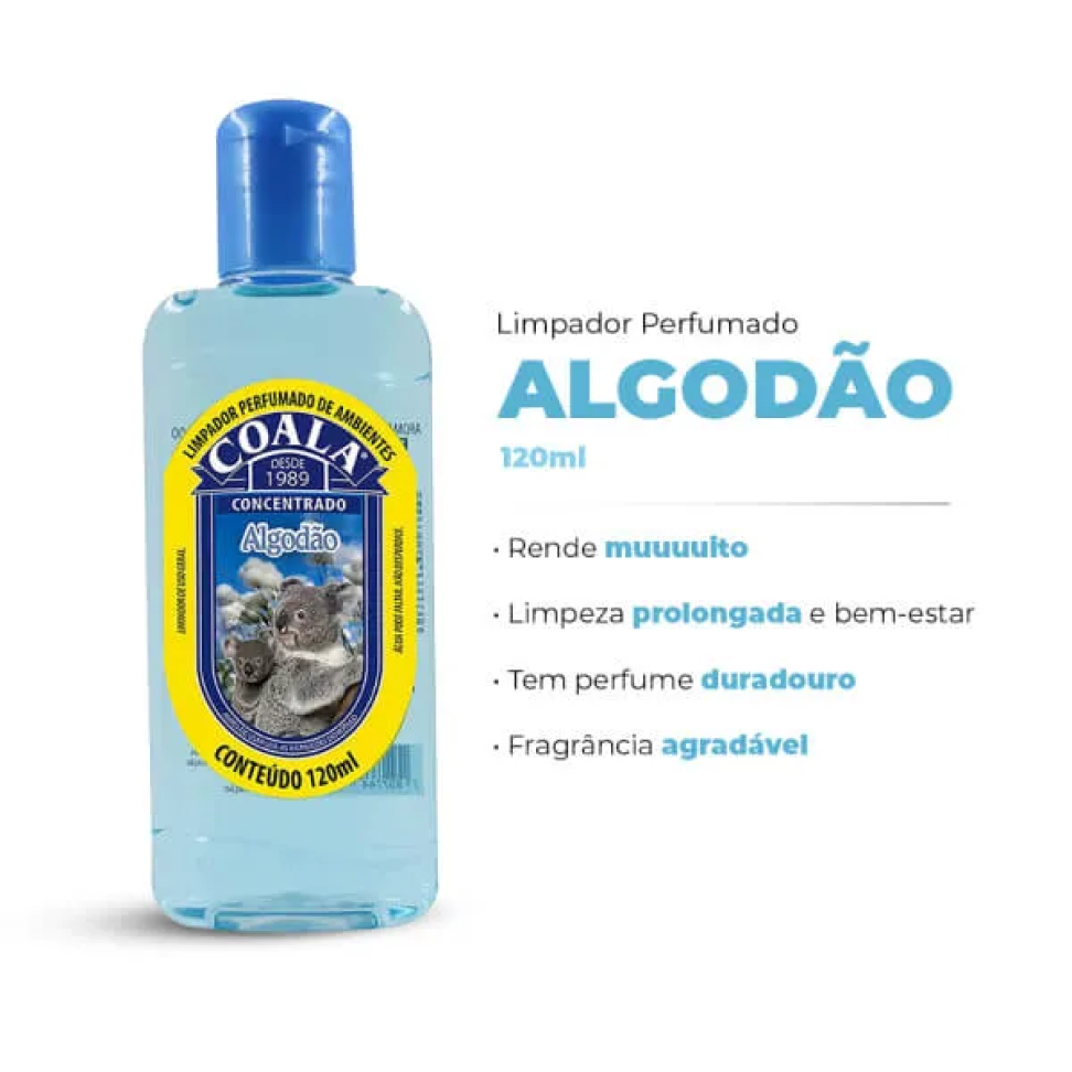 Limpador Perfumado Coala Algodão 120ml