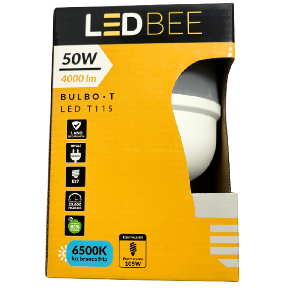 Lâmpada Led Alta Potencia 50W 6500K Bivolt FoxLux