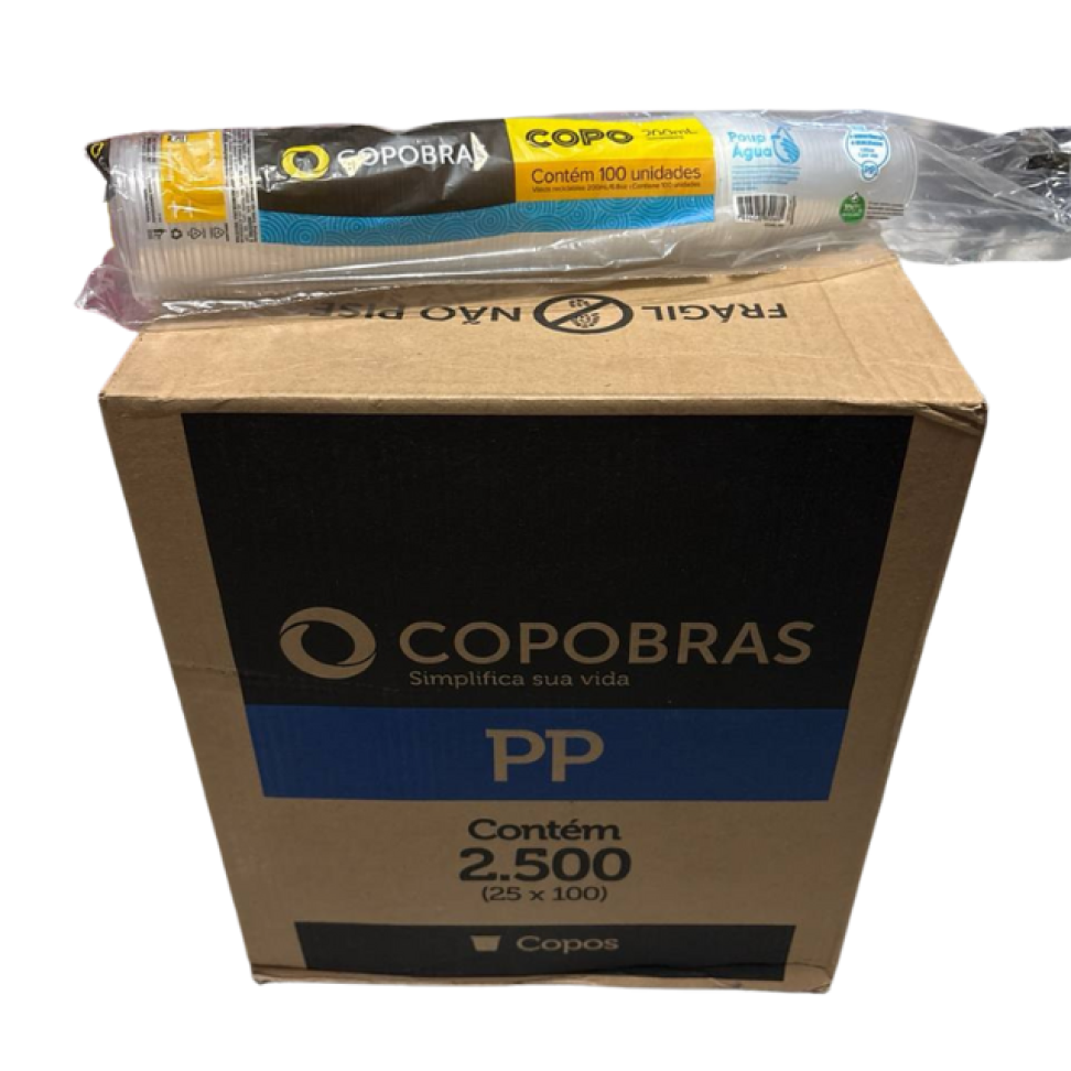 Copo Descartável 200ml Copobrás Trasparente