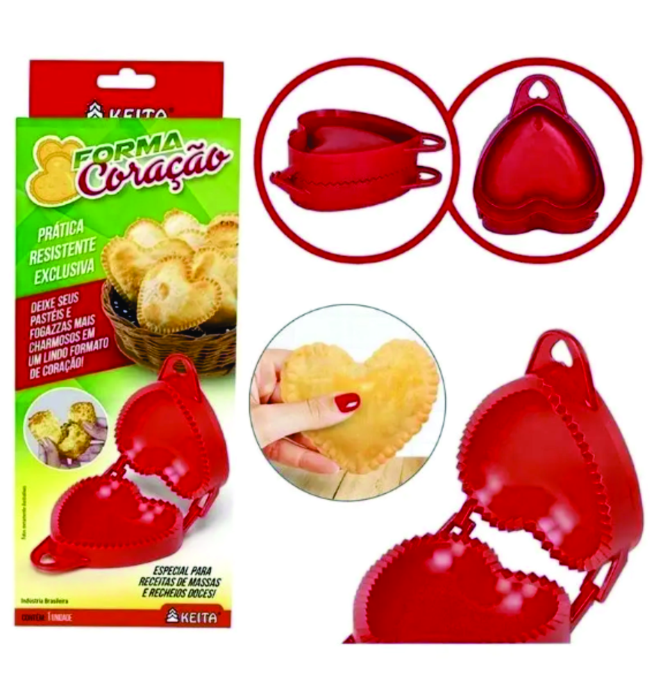 Forma coracao para pastel