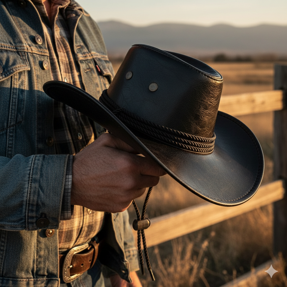 Chapéu Country em Couro Sintético. - #4
