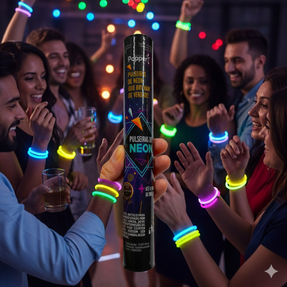 Pulseira Neon 15 unidades, Party de 7 Cores Variadas. - #2