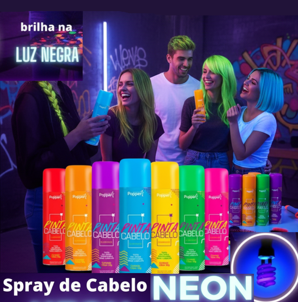 Tinta Spray para Colorir Cabelos, Cores Fluorescentes, Lata 150ml. - #5