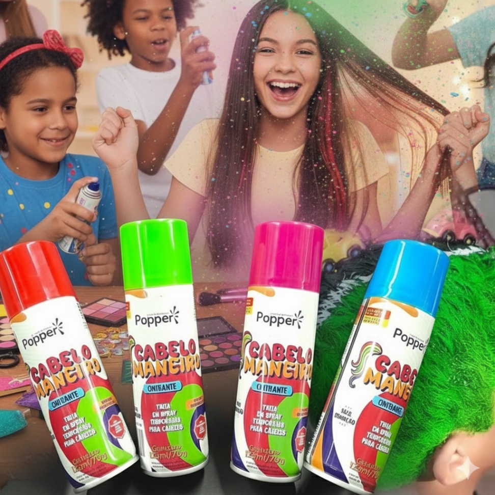 Tinta Spray para Colorir Cabelos, Cores Cintilantes, Lata 125ml. - #2