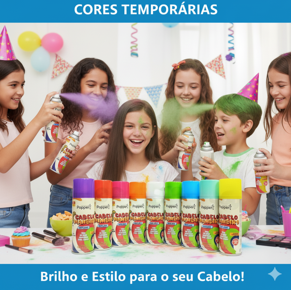 Tinta Spray para Colorir Cabelos, Cores Cintilantes, Lata 125ml. - #3