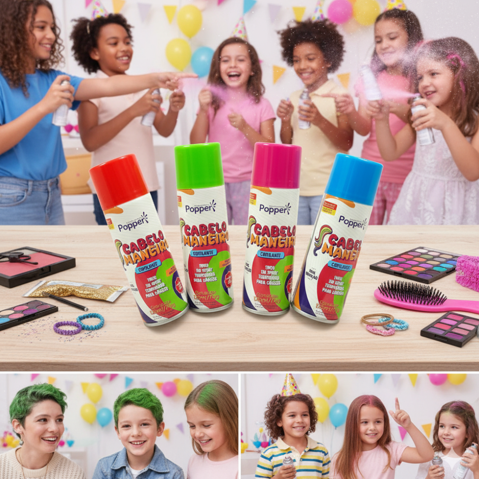 Tinta Spray para Colorir Cabelos, Cores Cintilantes, Lata 125ml. - #5