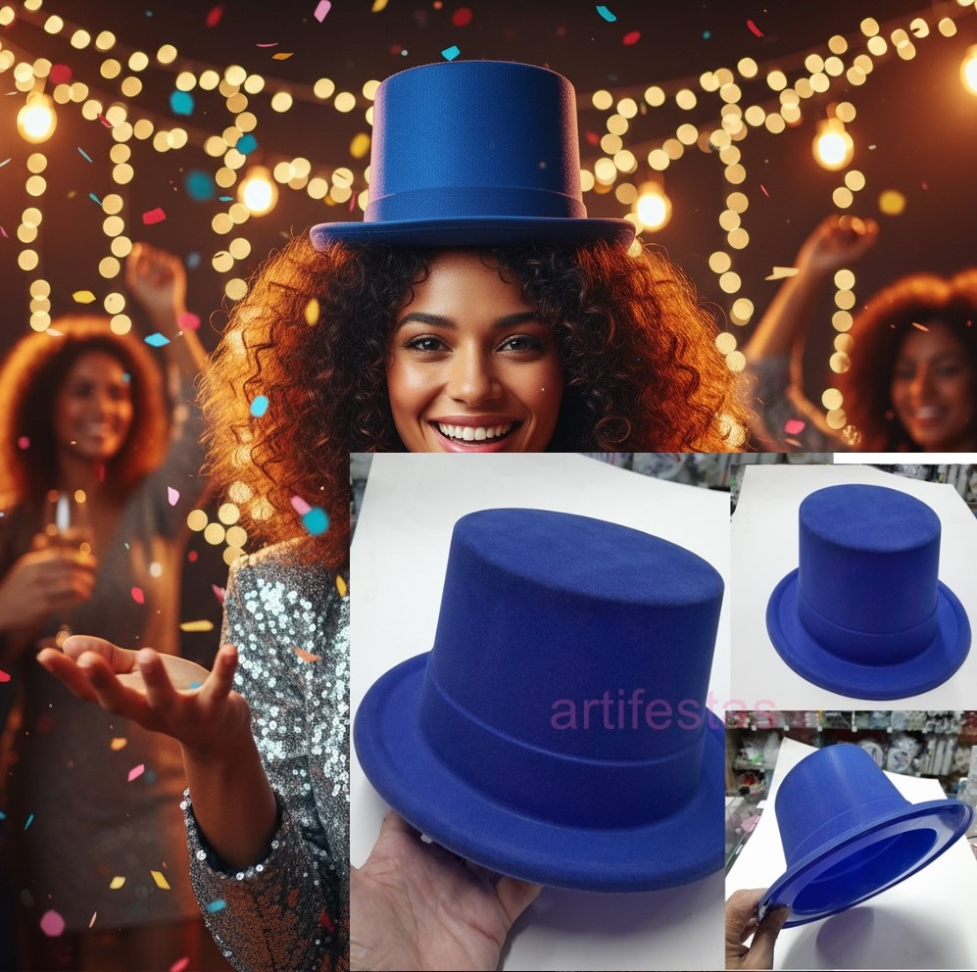 Cartola Plástica, Pct/5 unidades, cor Azul. - #4