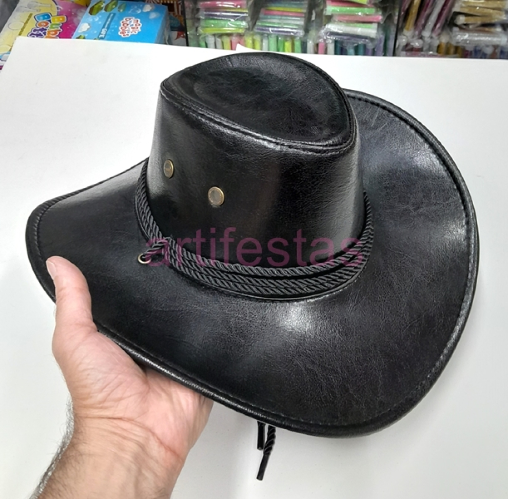 Chapéu Country em Couro Sintético. - #2