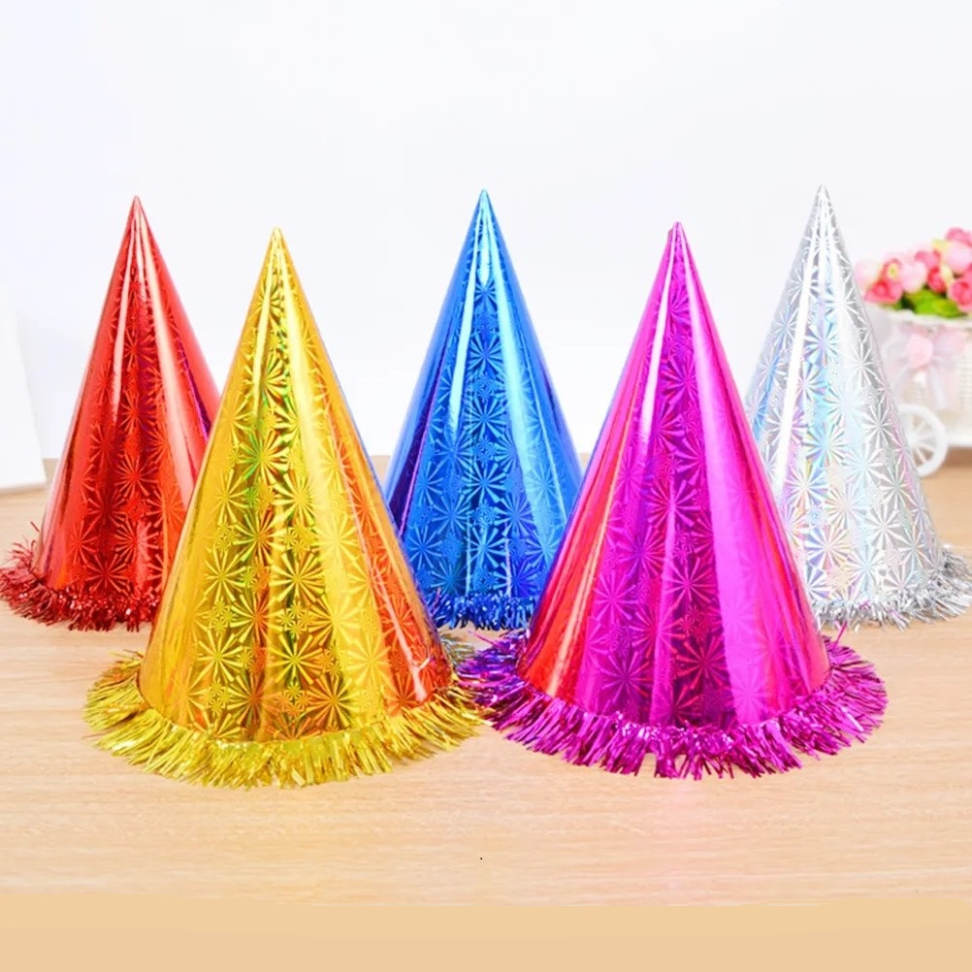 Chapéu Holográfico, Pct/10 unidades, Tamanho Adulto, Cores Variadas. - #3