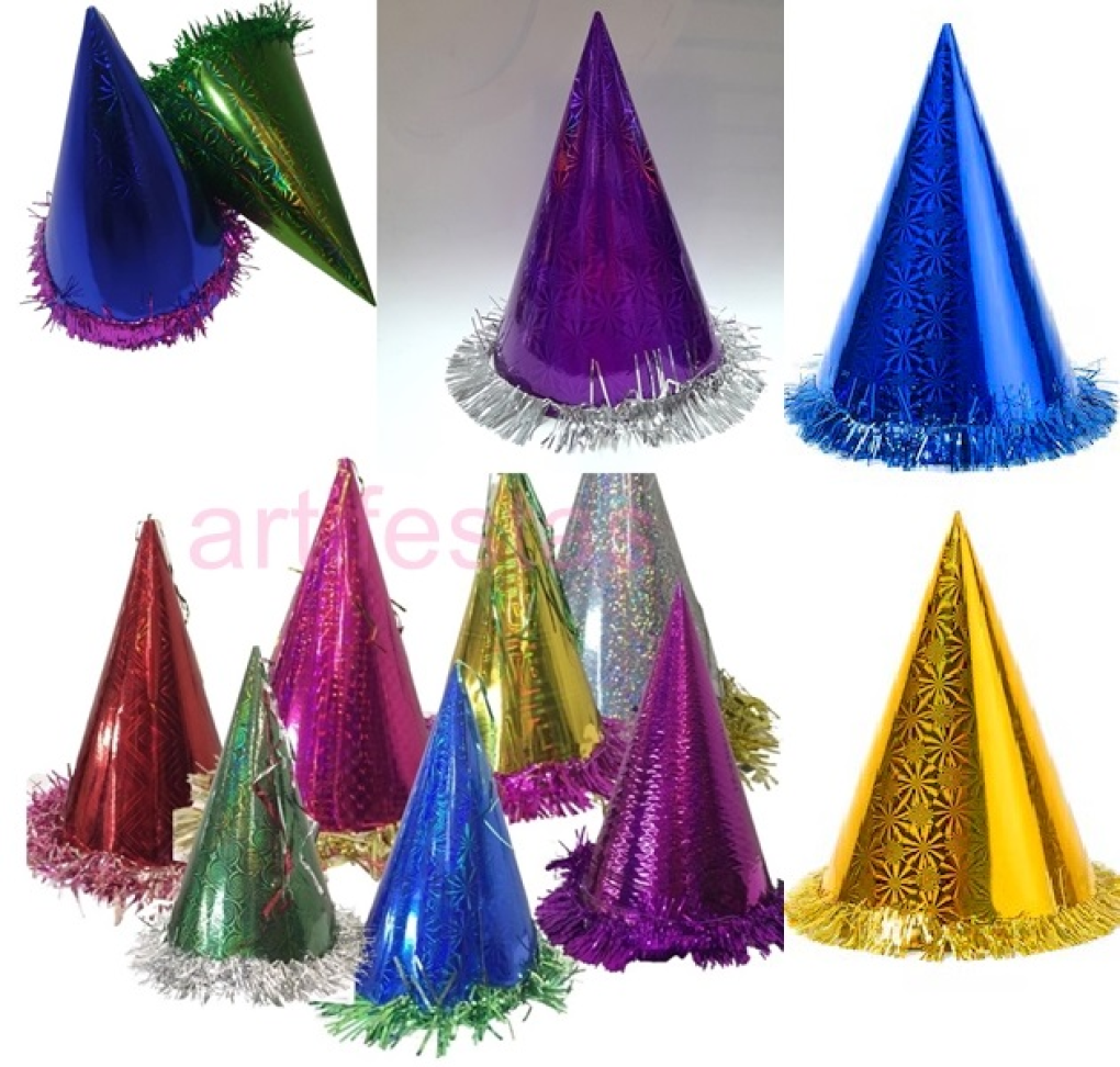 Chapéu Holográfico, Pct/10 unidades, Tamanho Adulto, Cores Variadas. - #2