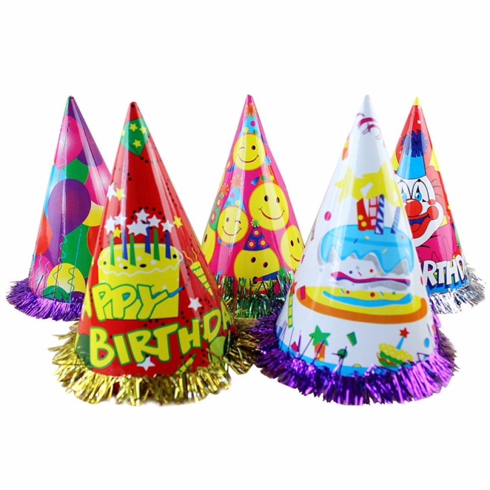 Chapéu Birthday, Pct/10 unidades, Tamanho Adulto, Cores Variadas. - #4