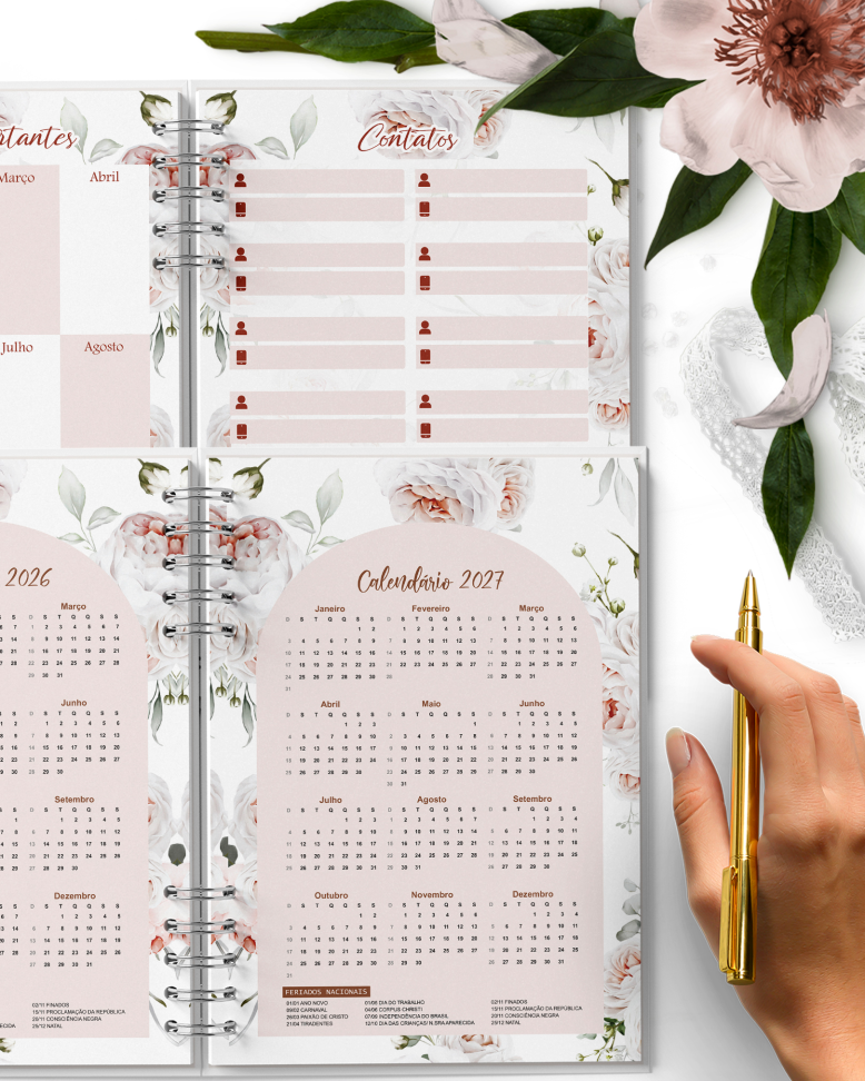 Agenda CAPA DURA PERMANENTE ROSA - #2