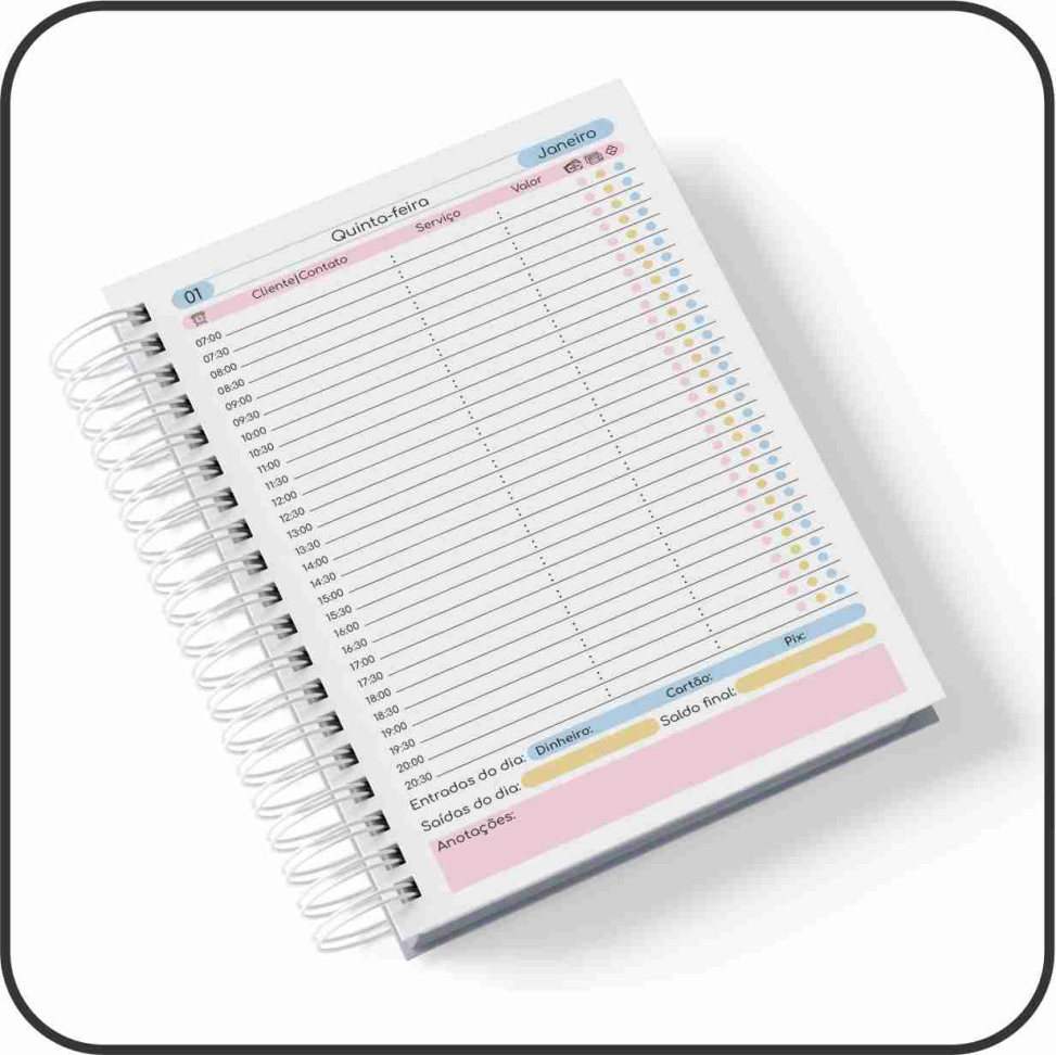 Agenda CAPA DURA DIÁRIA - AGENDAMENTO - #2