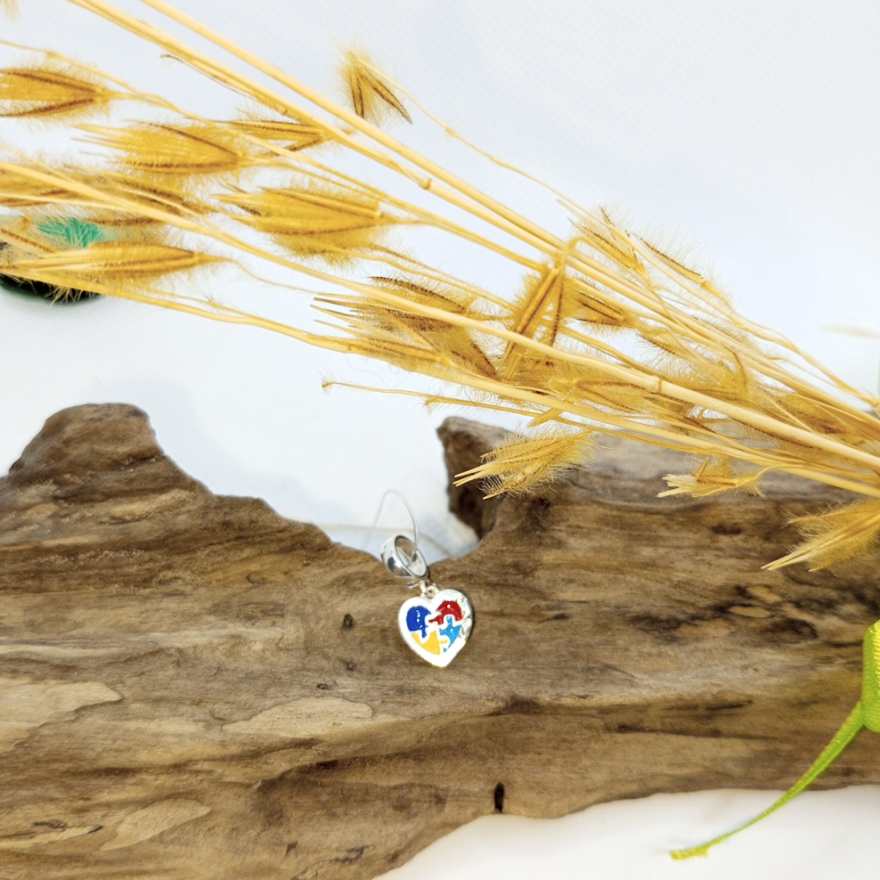 Berloque coração símbolo autista - #3