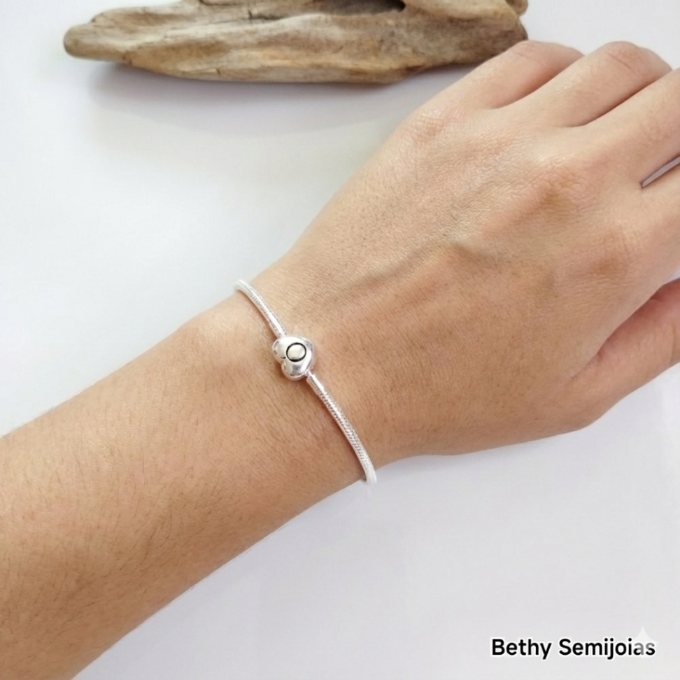 Pulseira berloque coração Prata 925 - #3