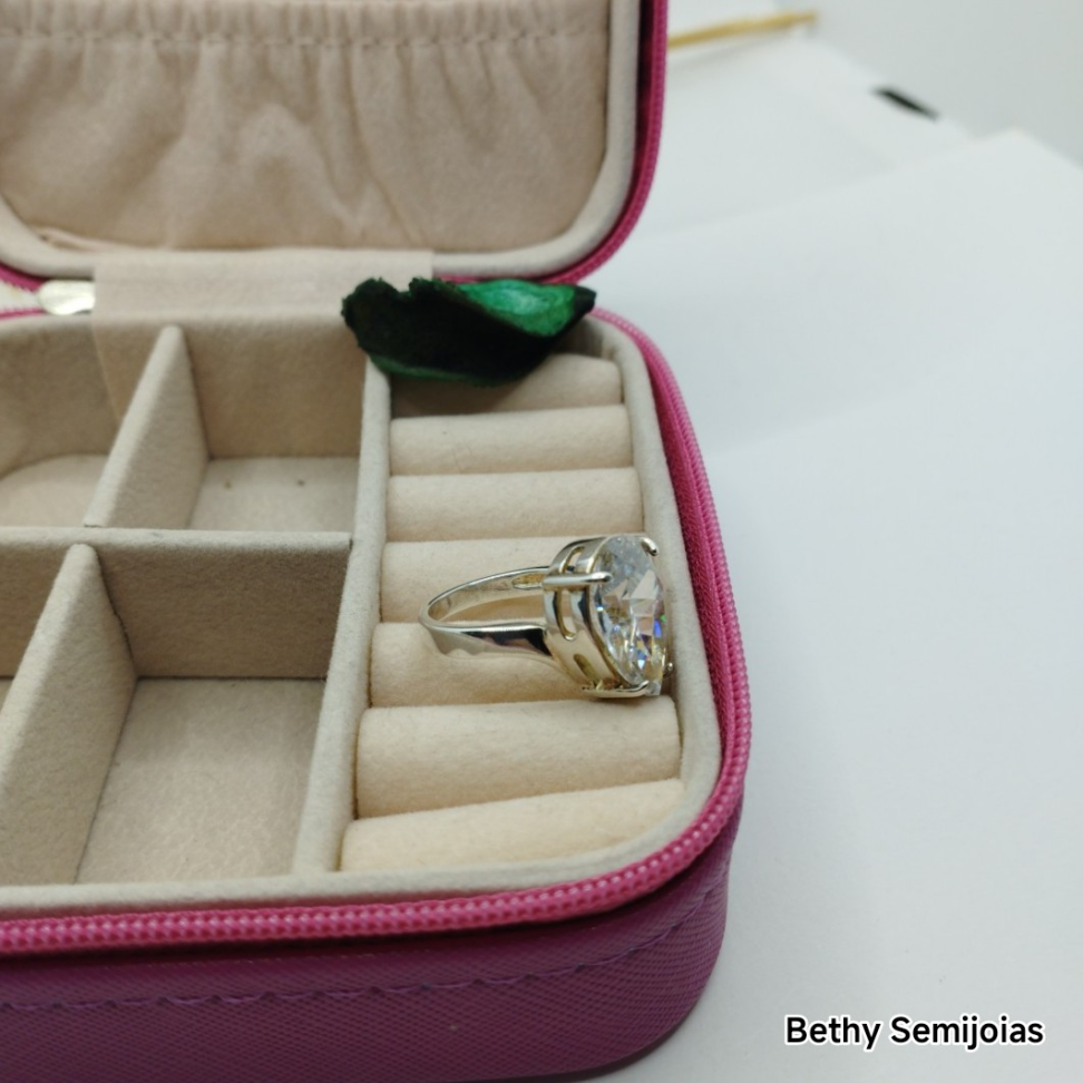 Anel gota grande de zircônia - #3