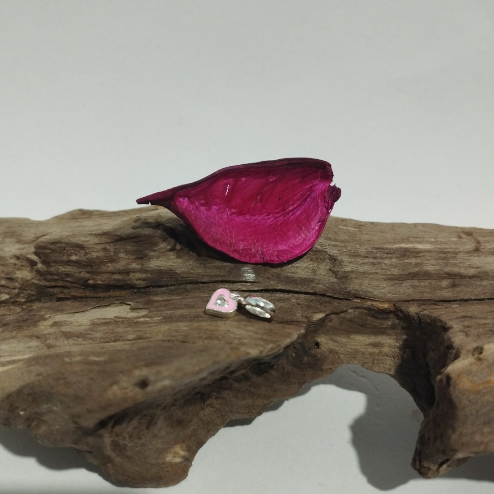 Berloque coração rosa - #3