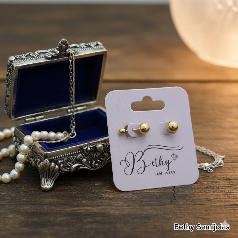 Brinco bolinha 6 mm - #3