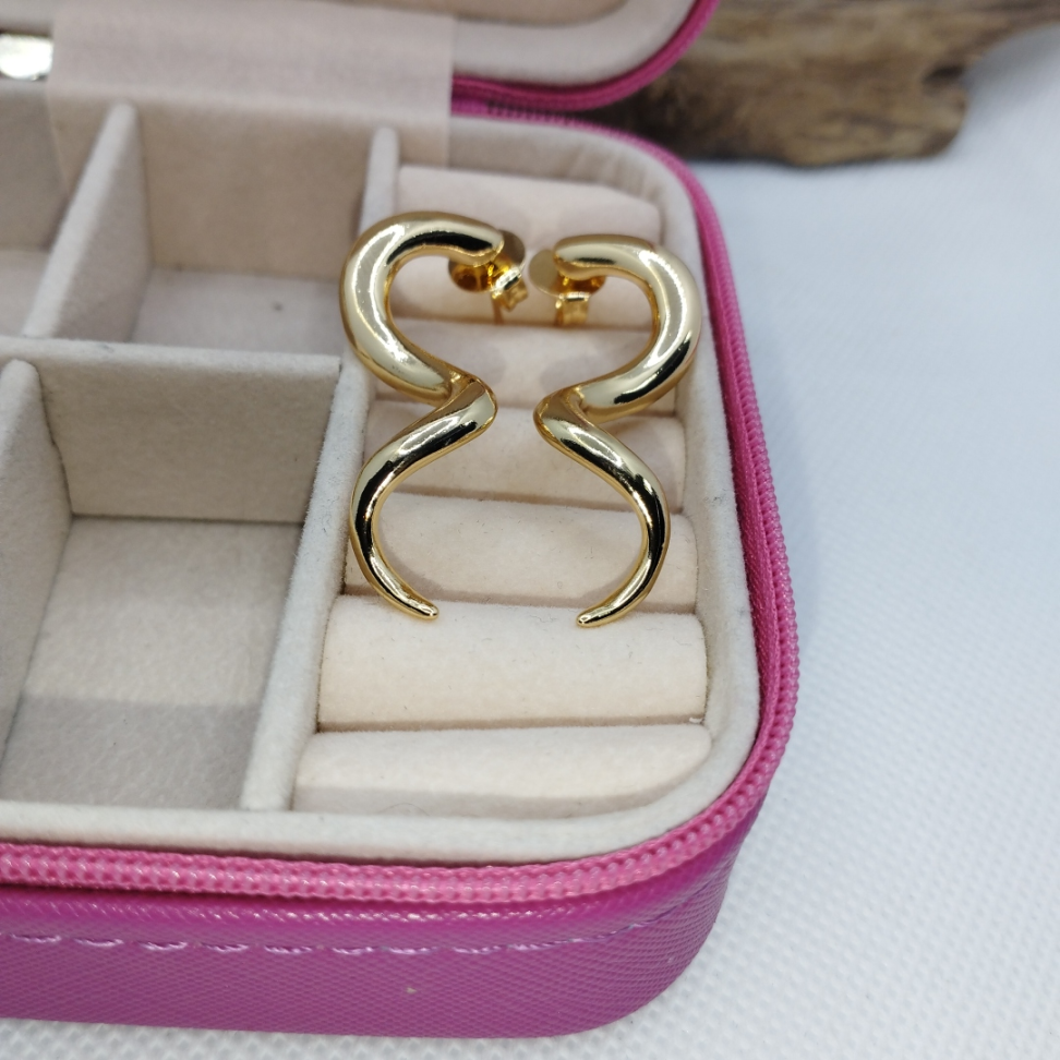 Brincos movimento cobra liso - #3