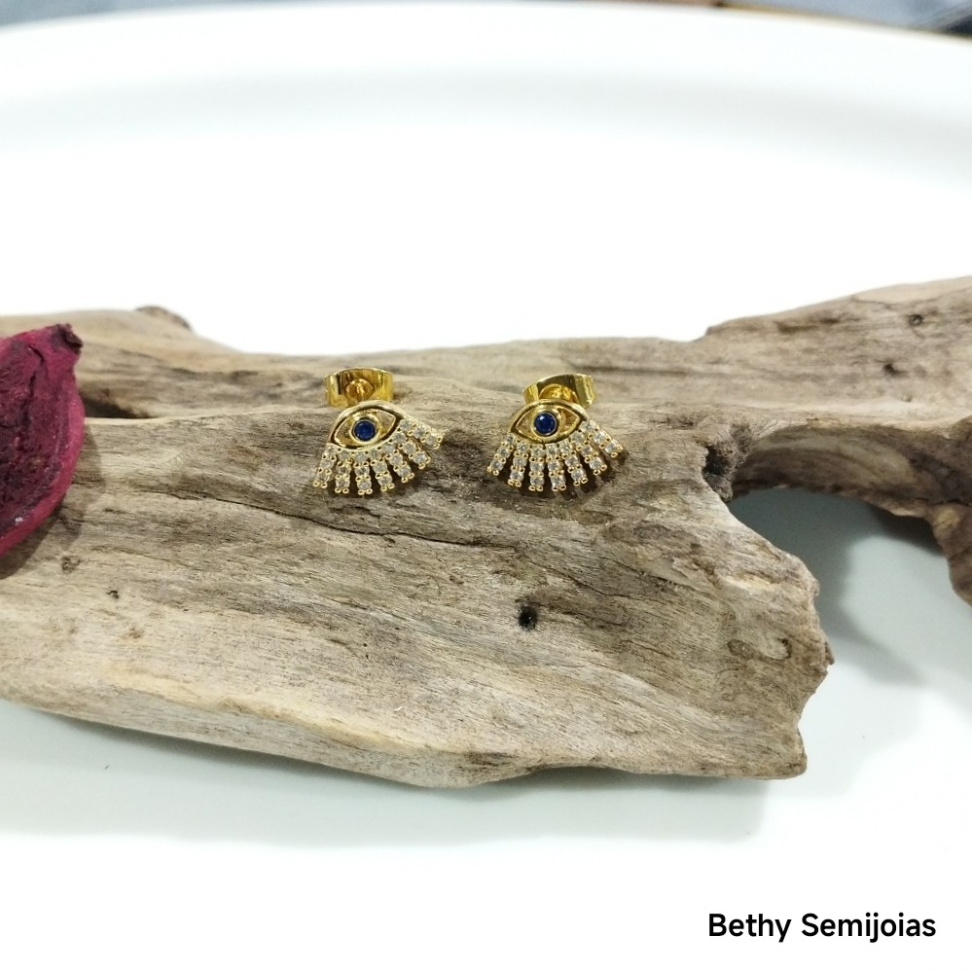Brinco olho grego cravejado - #3