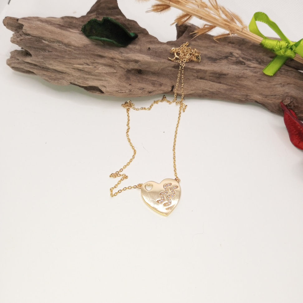 Colar coração signo - Aquário - #3