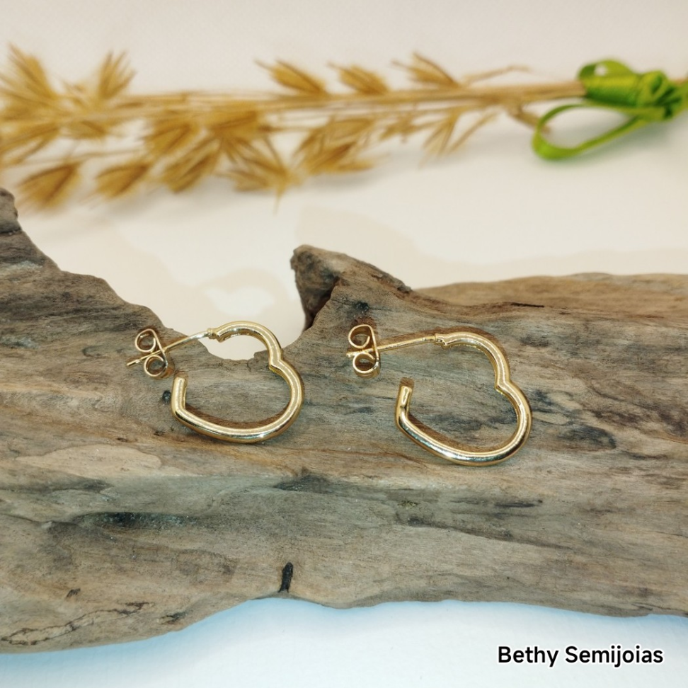 Argola coração 1,6 cm - #3