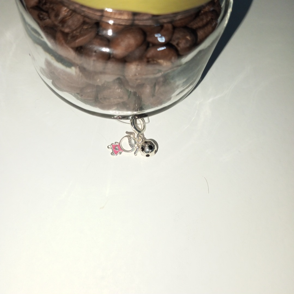 Berloque menina rosa com bola - #3