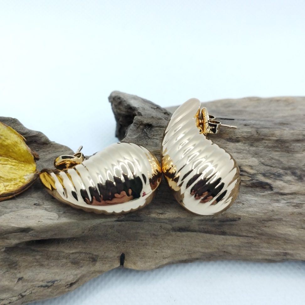 Brinco Gota Marcas folheado - #3