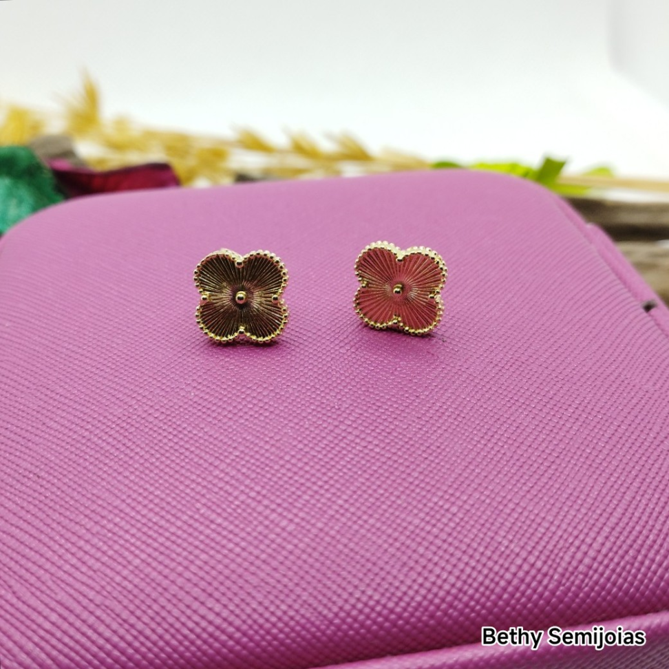 Brinco trevo folheado a ouro - #3