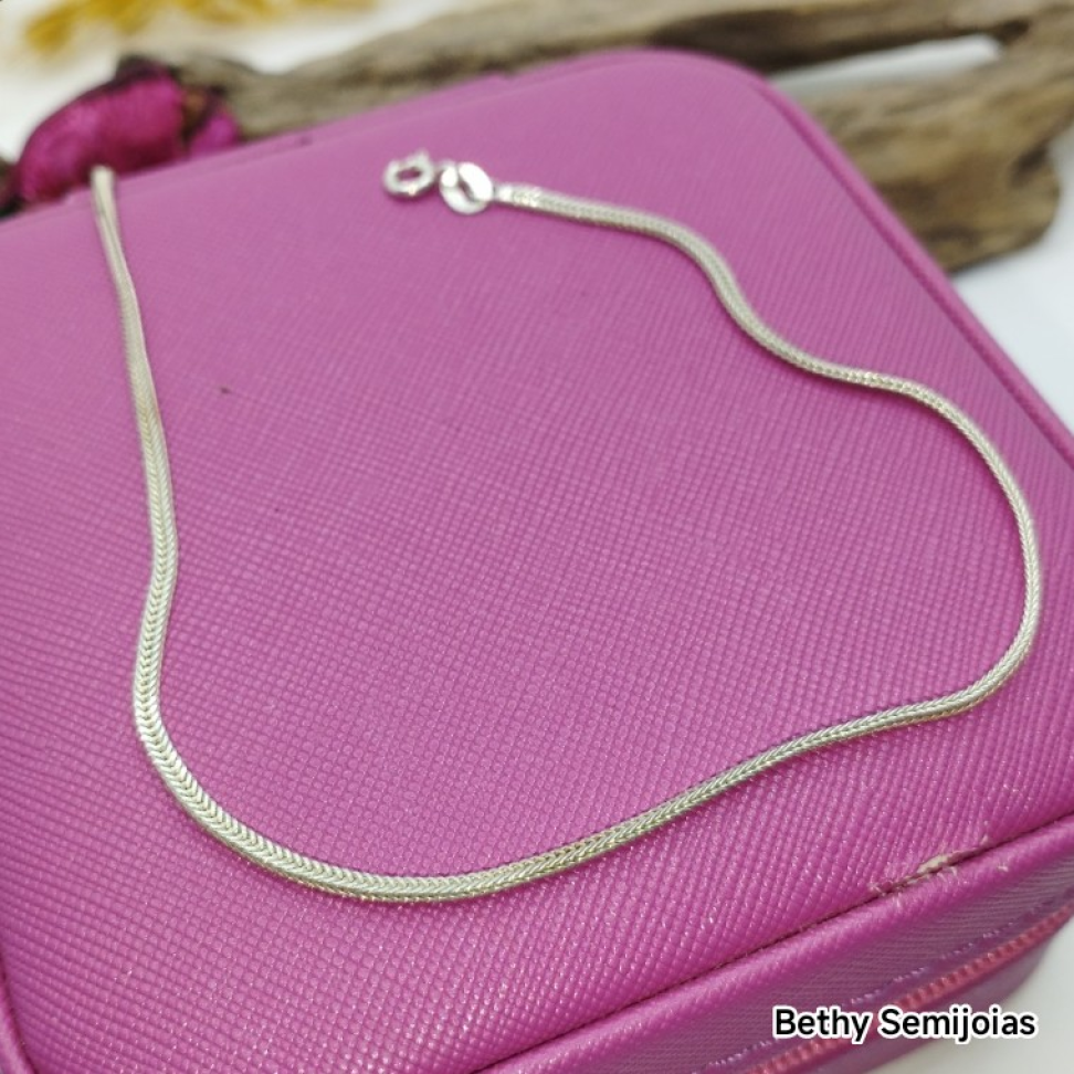 Tornozeleira Lisa prata 925 - #3