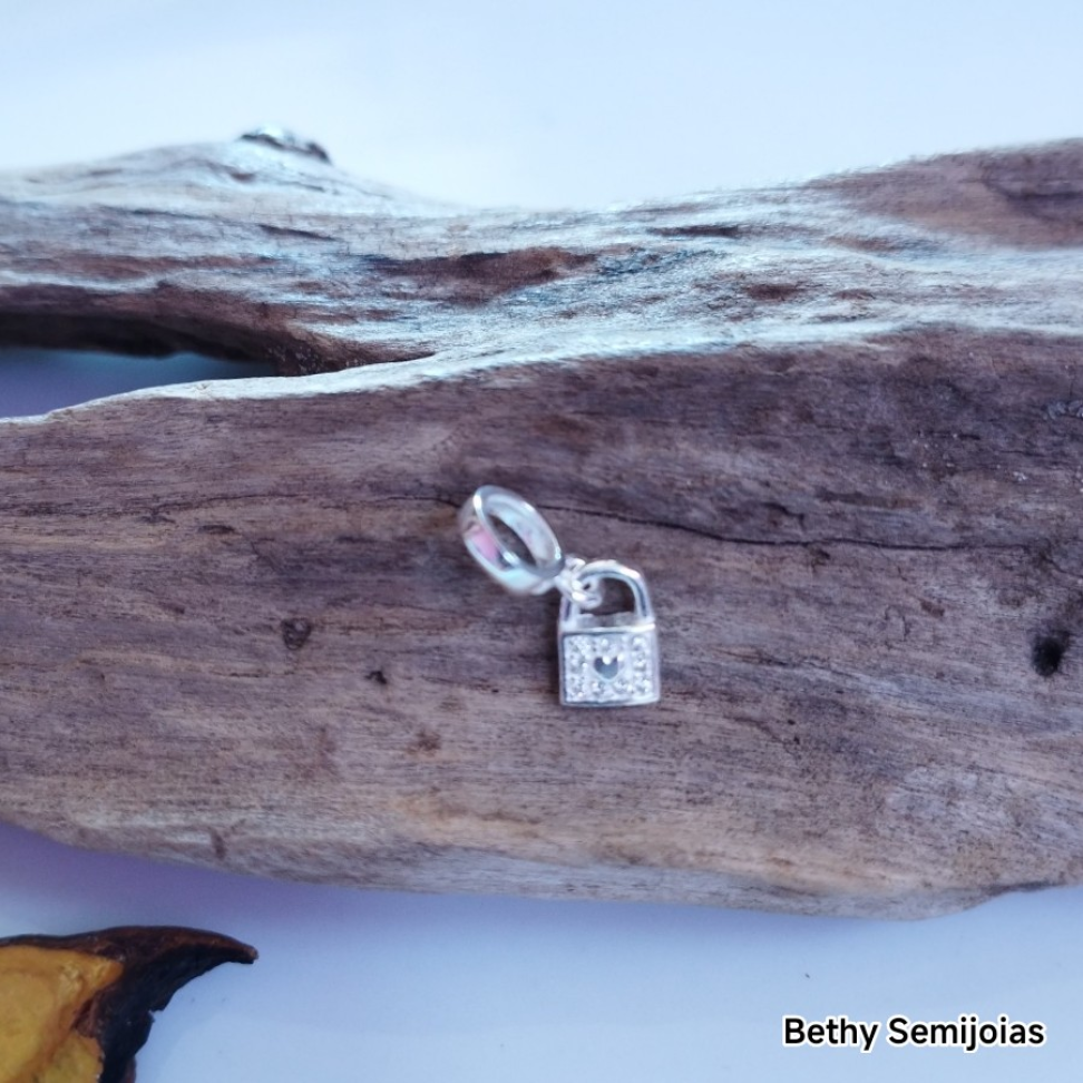 Berloque cadeado zircônia - #1