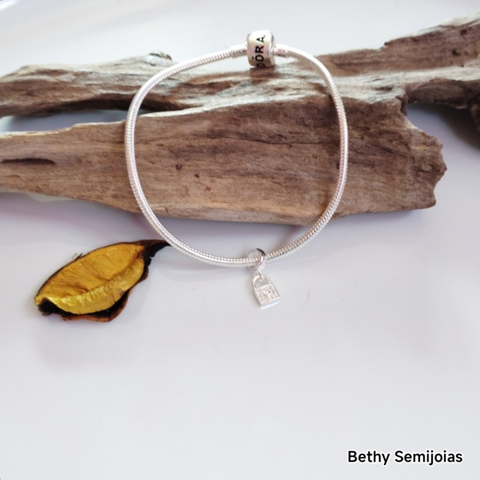 Berloque cadeado zircônia - #1